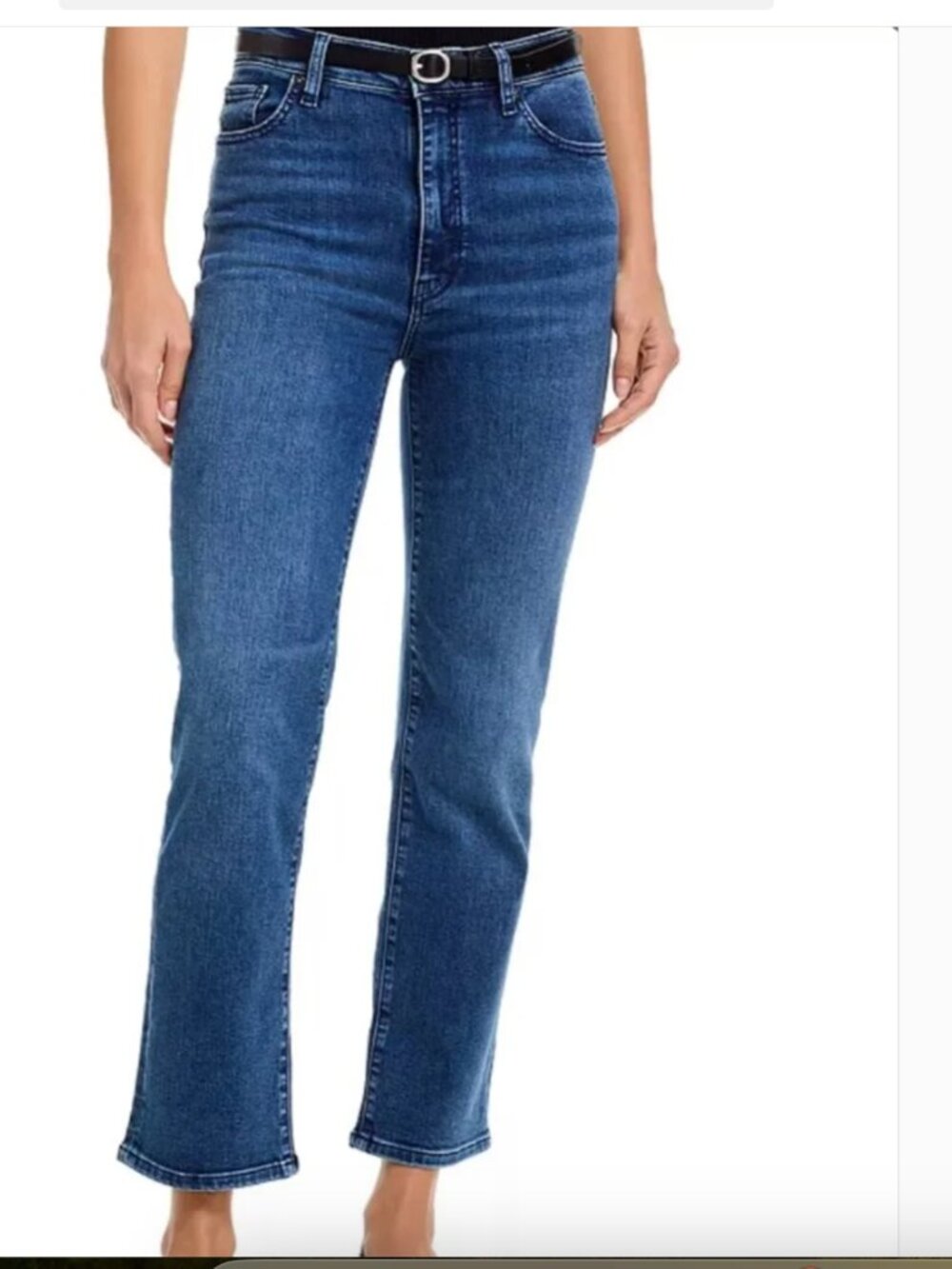Frame Denim Le High Straight High-Rise Straight Crop Jeans Dark Blue 29 kinley